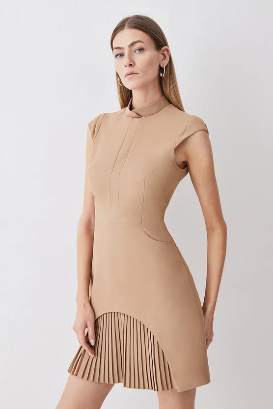 Petite Military Tailored Mini Dress | Karen Millen US