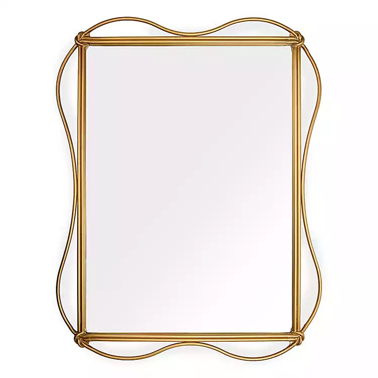 Gold Liv Wavy Mantel Wall Mirror | Kirklands