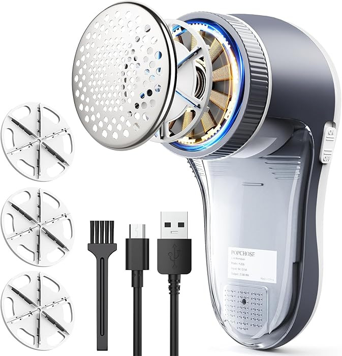 POPCHOSE Fabric Shaver, Lint Shaver for Clothing, Electric Lint Remover with 6-Leaf Blades, Sweat... | Amazon (US)