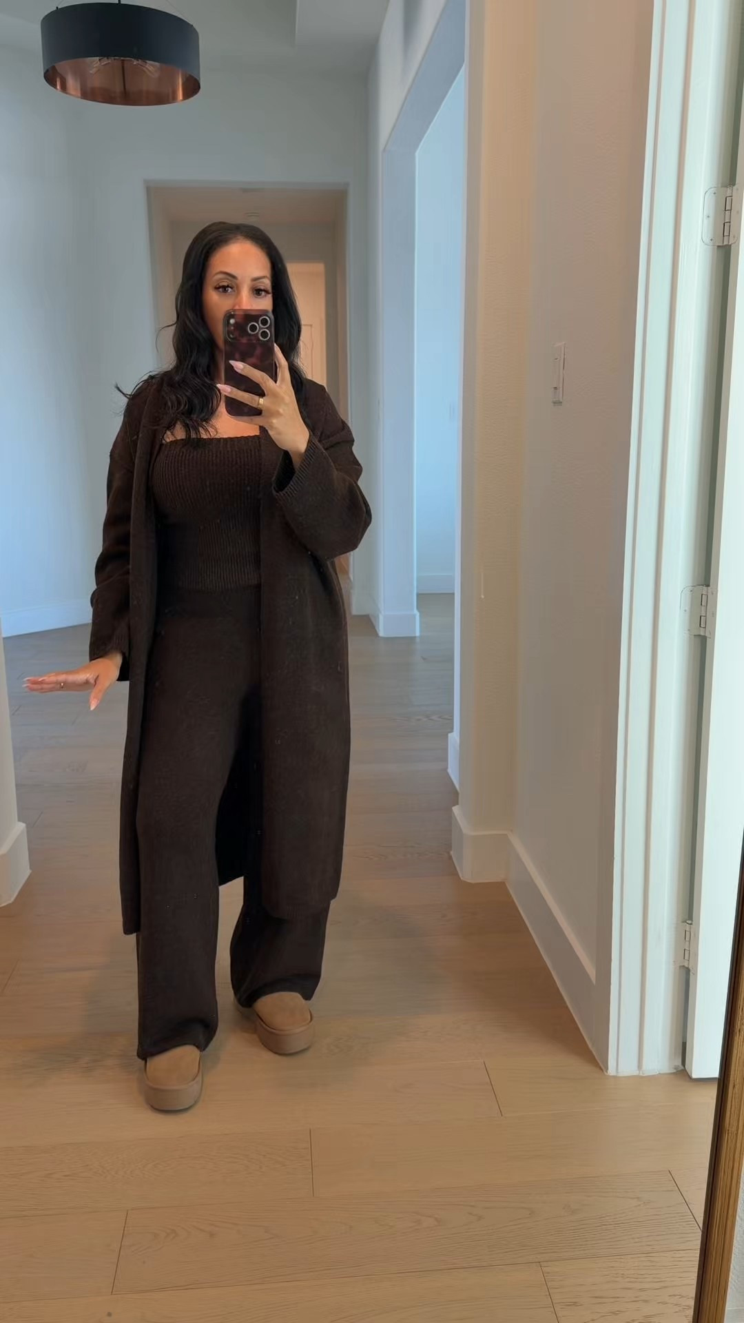 Cozy, chic, and effortless. This 3-piece knit set from Commense is giving elevated lounge vibes — perfect for school drop-off, coffee runs, or a soft winter day at home 🤎 #matchingset #loungewearset

#LTKdayinmylife #LTKootd #LTKOver40