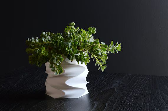 Geometric Modern Planter   Minimalist 3D printed Indoor | Etsy | Etsy (US)