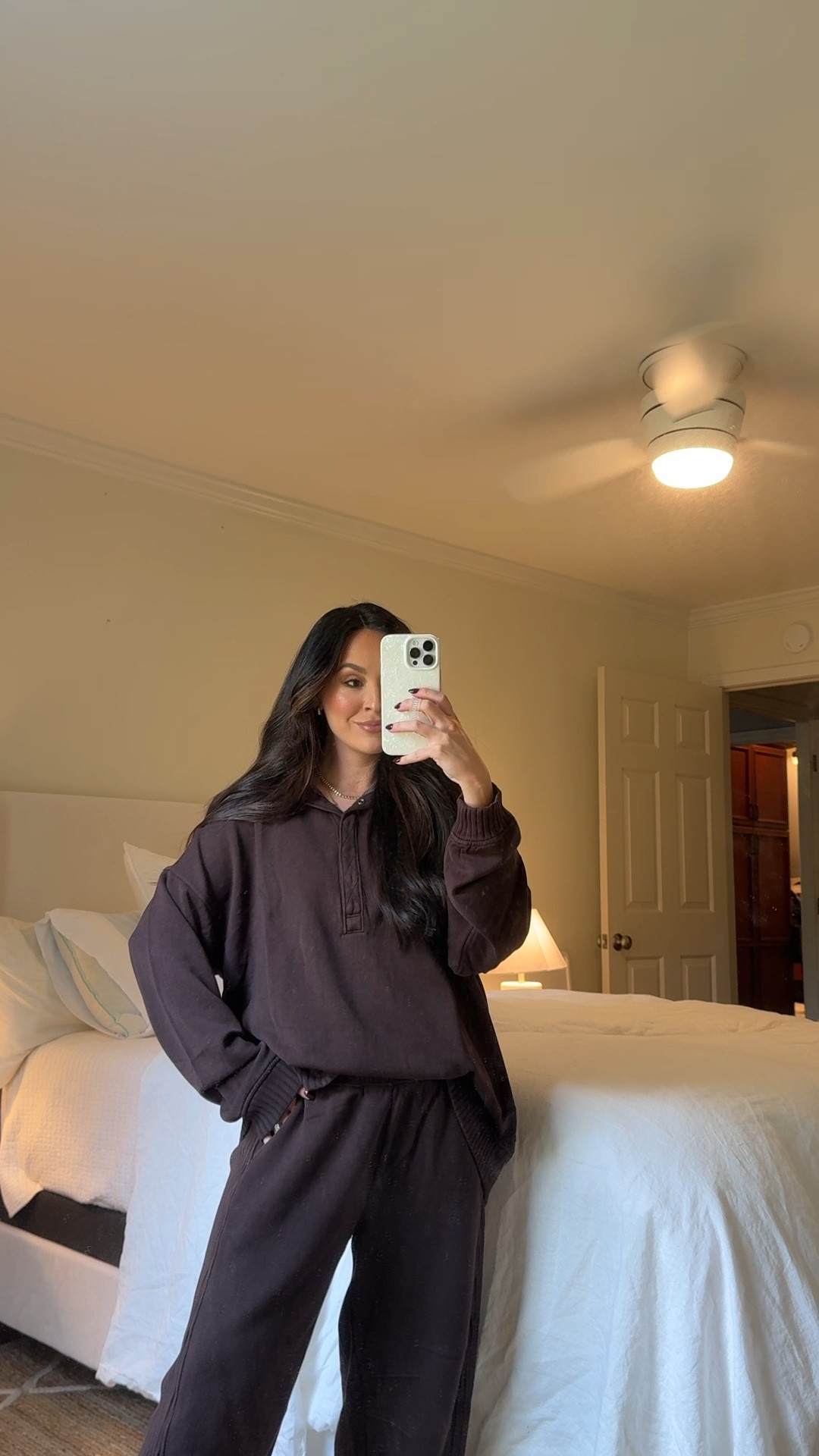 I’ve worn this brown Aerie set three days in a row 😂 I always size up in Aerie because they shrink a little first wash. Wearing an unwashed medium here! I also love that they have petite length in pants! 

#LTKPetite #LTKFallSale #LTKSeasonal