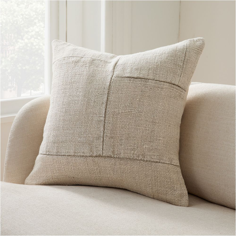 Stonewash Linen Cotton Patchwork Pillow Cover | West Elm (US)