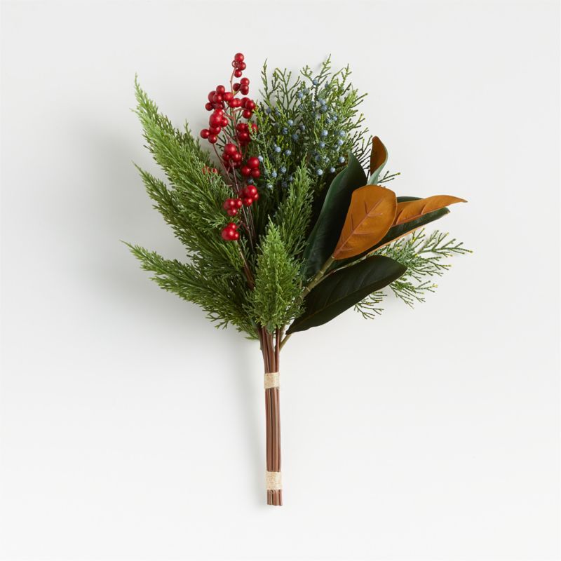 Faux Cypress and Berry Leaf Bunch + Reviews | Crate & Barrel | Crate & Barrel