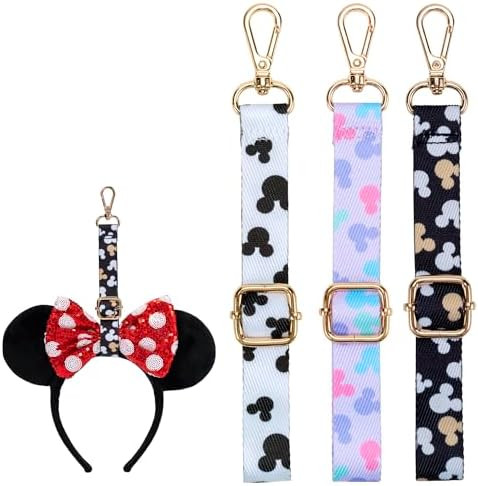 3PCS Mouse Ear Holder for Backpack Park Trip Essentials Bag Charm | Amazon (US)