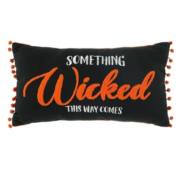 Way to Celebrate Halloween Decorative Lumbar Pillow, Something Wicked - Walmart.com | Walmart (US)