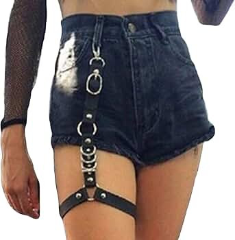 BODIY Punk Leather Leg Harness Thigh Holster Nightclub Raver Gaters Belts Leg Chain Body Jewelry ... | Amazon (US)