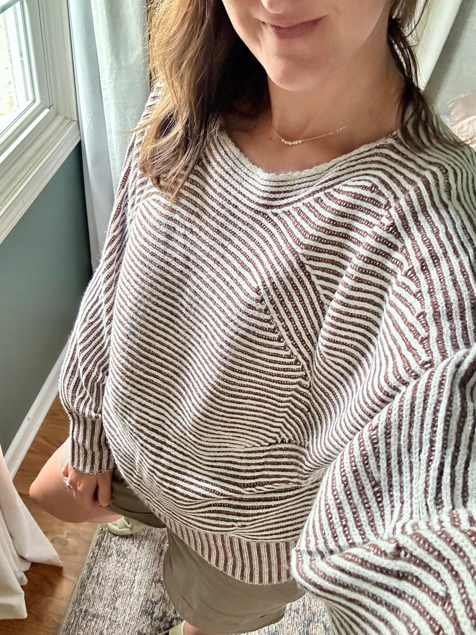 This cozy sweater is perfect for late summer and early fall fashion. #creator2024 #sweaterweather #fallfashion 

#LTKFindsUnder50 #LTKSeasonal #LTKFindsUnder100