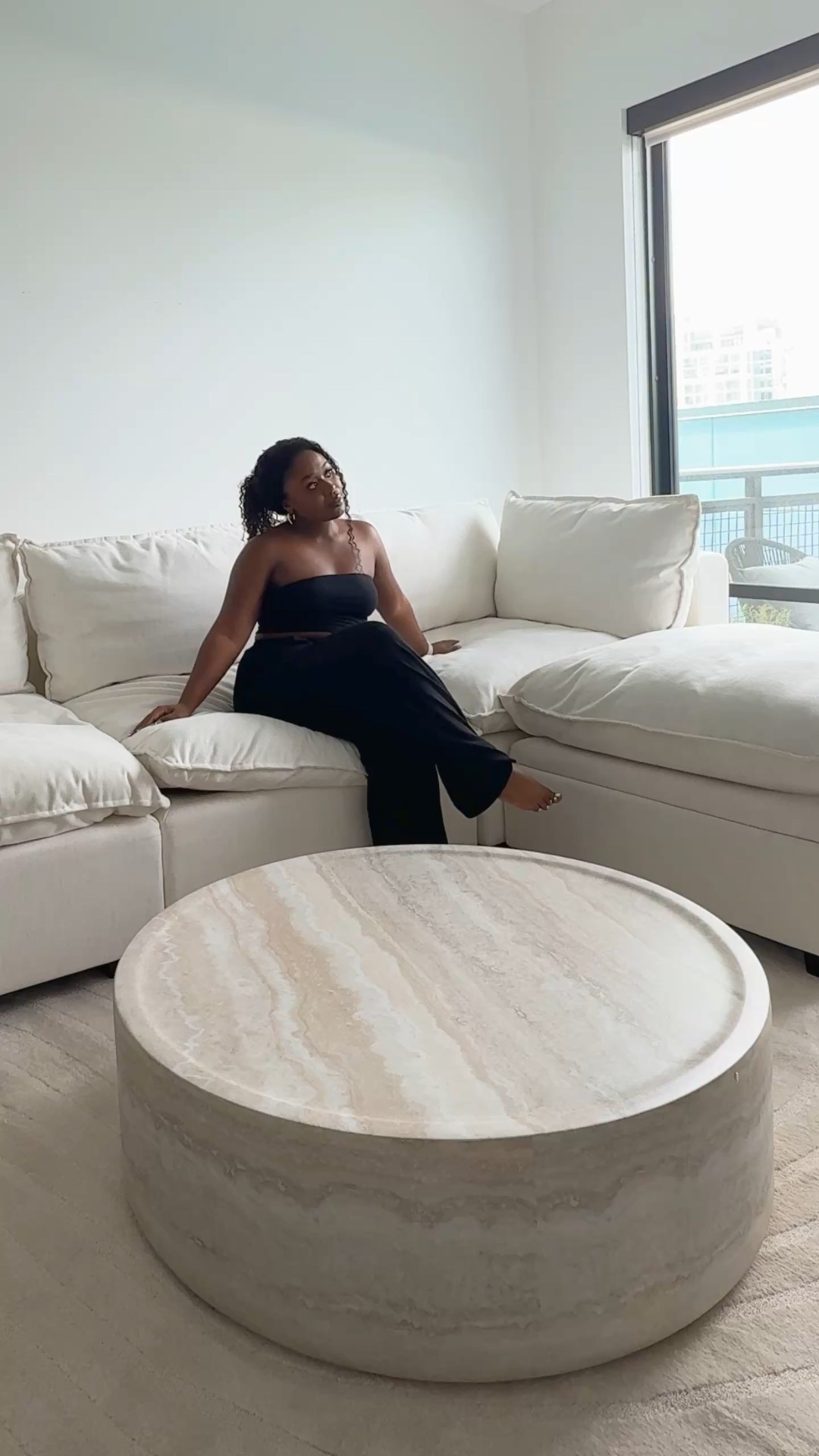 New Rug unboxing from Wayfair. Neutral cream coffee table, rug, and couch. 

#LTKHome #LTKStyleTip