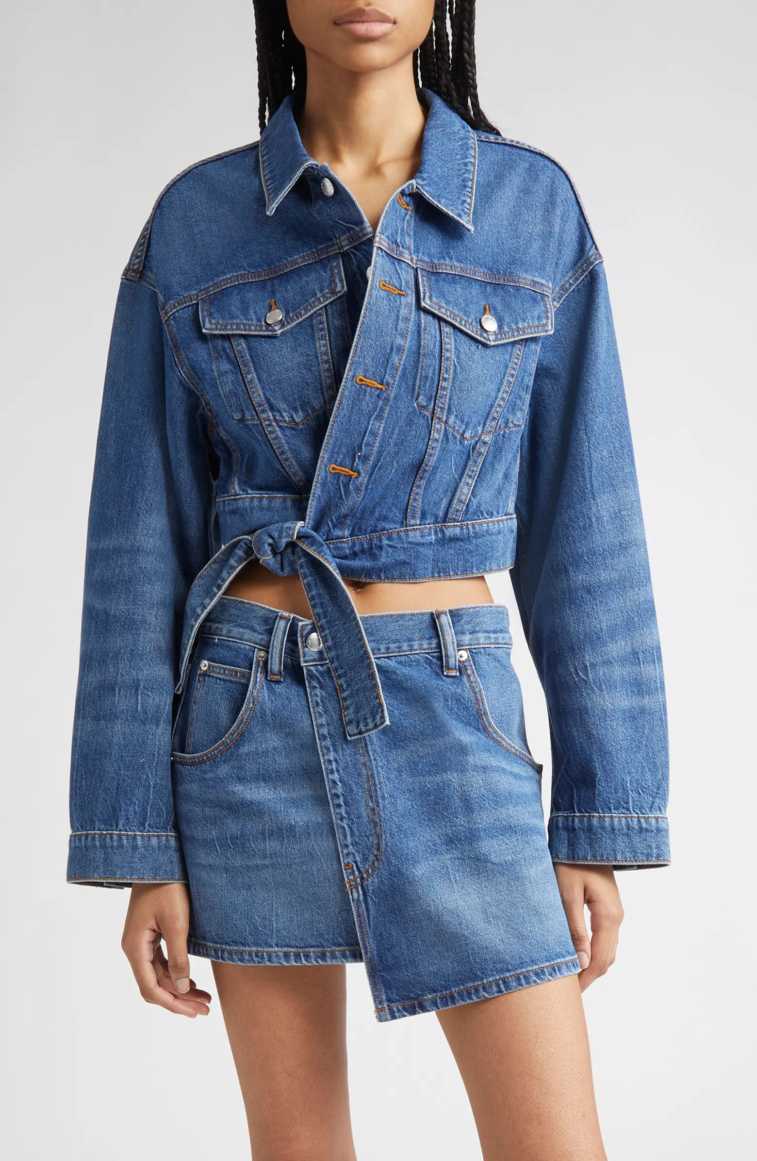 Wrapped Denim Trucker Jacket | Nordstrom