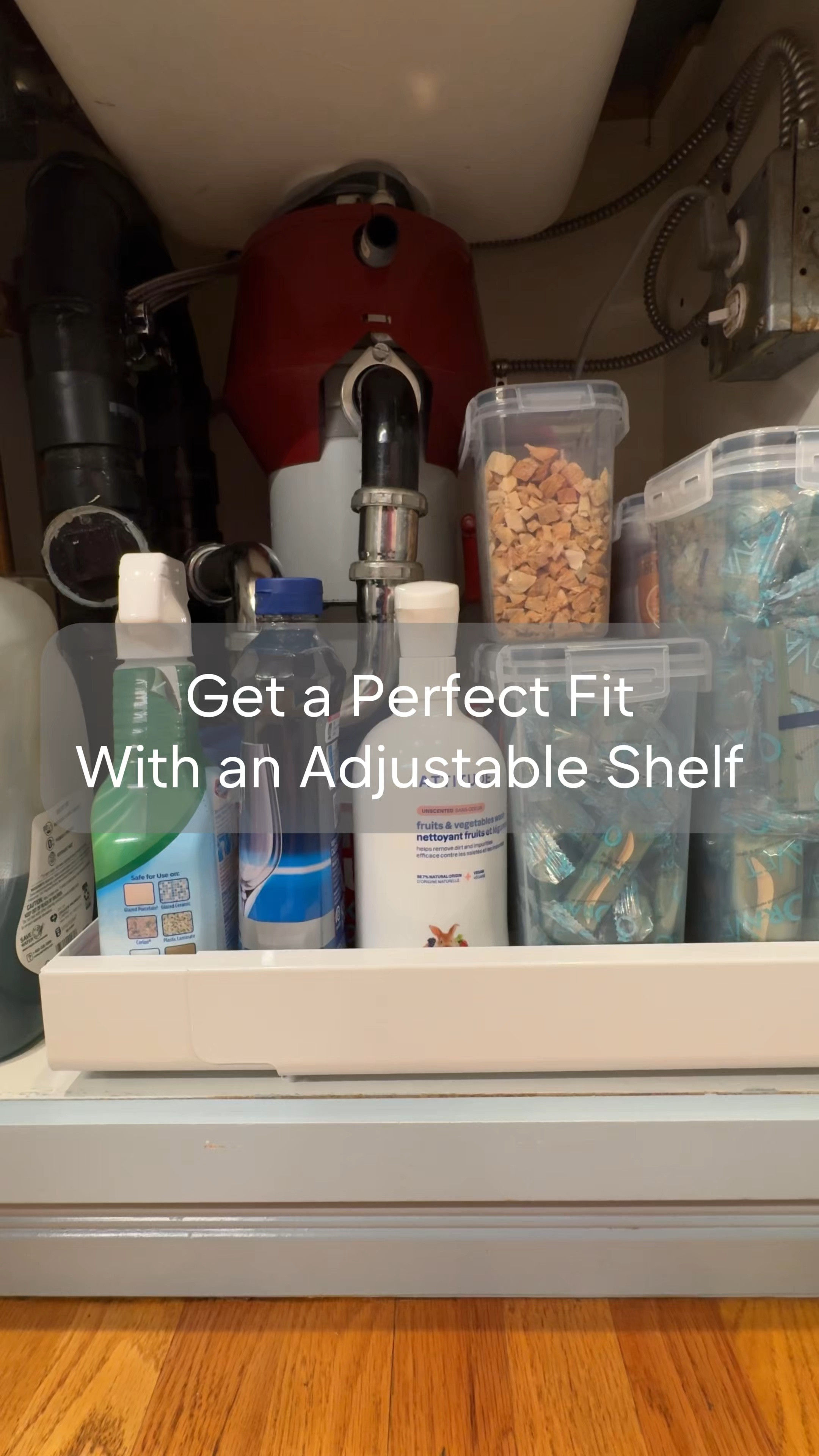 My under-sink chaos was out of control. Then I found this adjustable adhesive pull-out shelf! 

It’s ideal for kitchen, laundry or bathroom.  It expands to fit perfectly, maximizing space no matter your cabinet size. Now everything’s organized and easy to reach—customized just for my needs! 🧽✨
 
📌 Share with someone who needs this!
 

#LTKHome