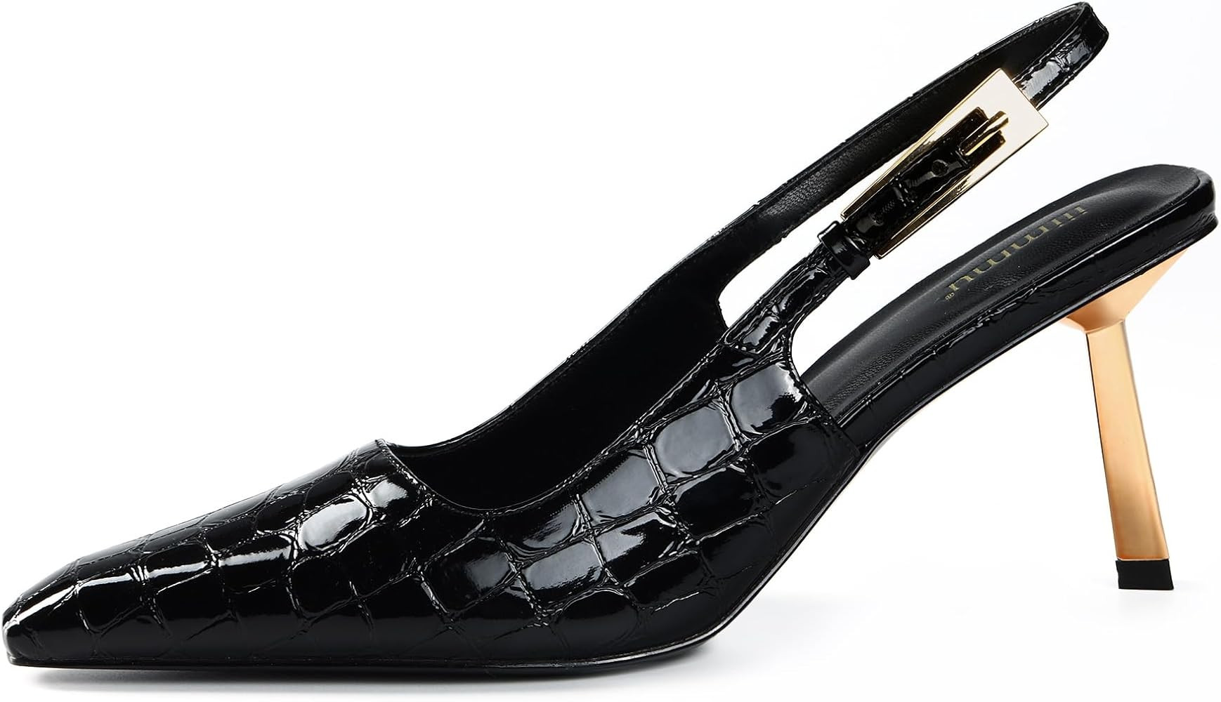 iiimmu Slingback Heels for Women Closed Toe 3.5IN / 4IN Kitten Heels Women Pumps Square Toe Heele... | Amazon (US)