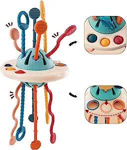 Montessori Toys for 18M+, Food Grade Silicone Pull String Activity Toy, Sensory Toys for Toddlers... | Amazon (US)