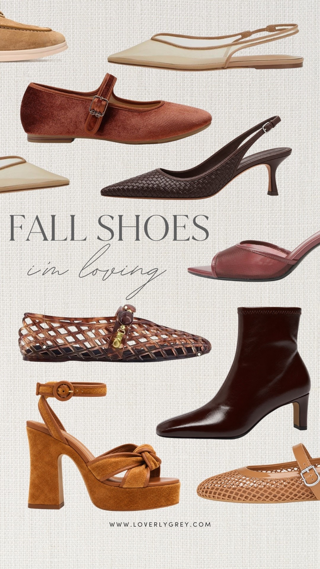 Fall shoes are easily one of my favorite parts of dressing this time of year! I’m loving these ballet flats, Mary Janes, slingback heels and brown boots for adding a polished fall touch to everyday outfits.