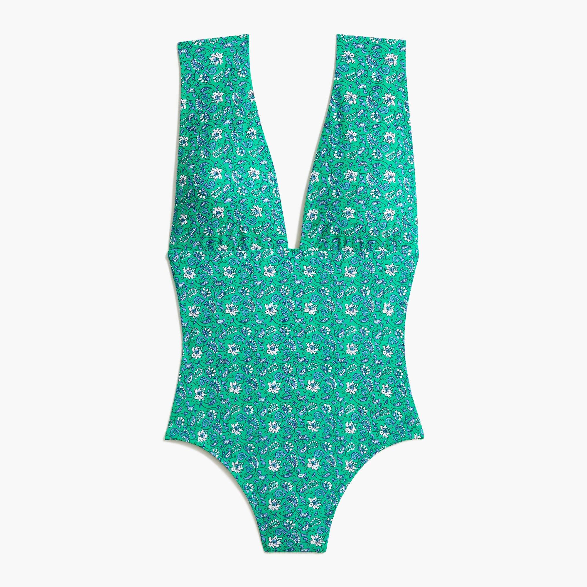 Factory: Paisley V-neck One-piece Swimsuit For Women | J.Crew Factory