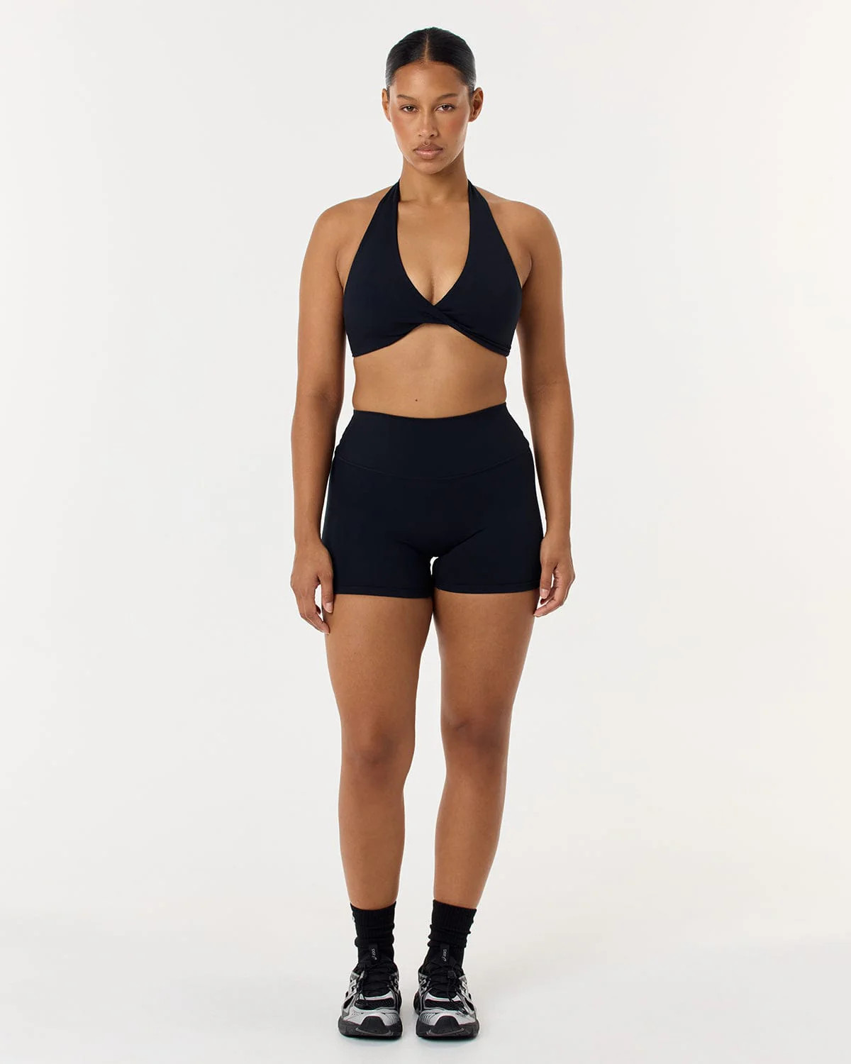 Serenity Invisible Scrunch Shorts 4" | Black | Crop Shop Boutique US