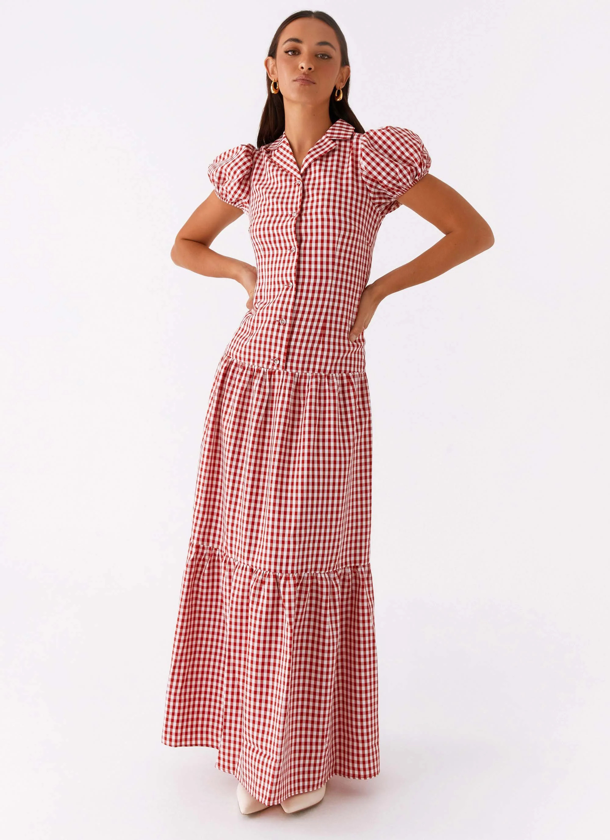 Verity Maxi Dress - Red Gingham | Peppermayo (Global)