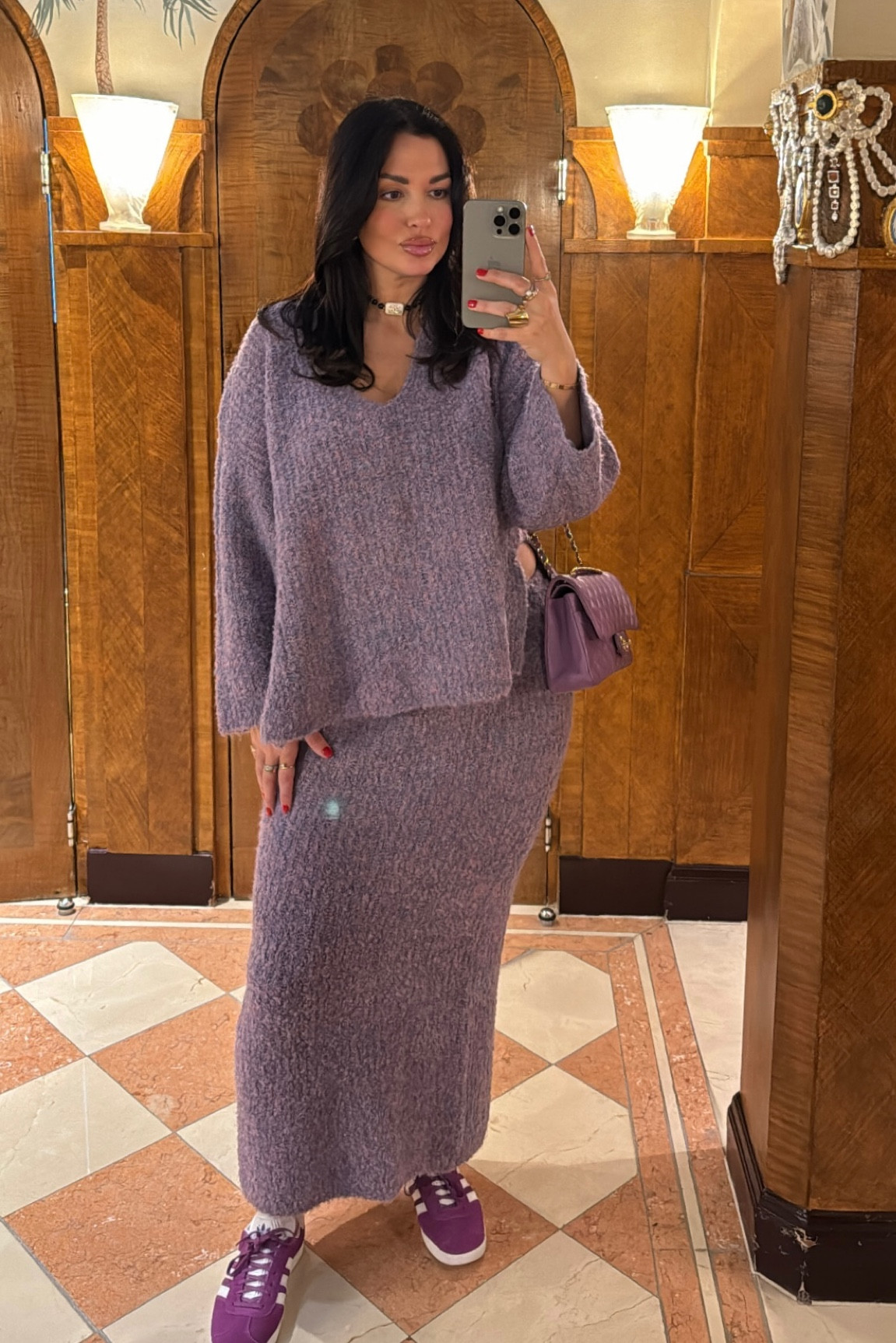 My purple themed outfit 💜💜 I’m wearing size small in both as they’re super stretchy and I’m size 10-12 x