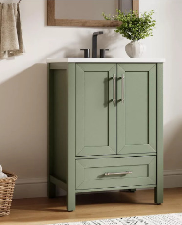 Target Deal Find 🤍
 
This sage green bathroom vanity is giving modern, clean, and luxe for less ✨ Perfect for a stylish bathroom refresh without breaking the budget. Grab yours at Target before the deal is gone! 🛁💚

#targetfinds #bathroomdecor #homerefresh #targetstyle #modernhome
 

 #LTKHome #LTKSaleAlert