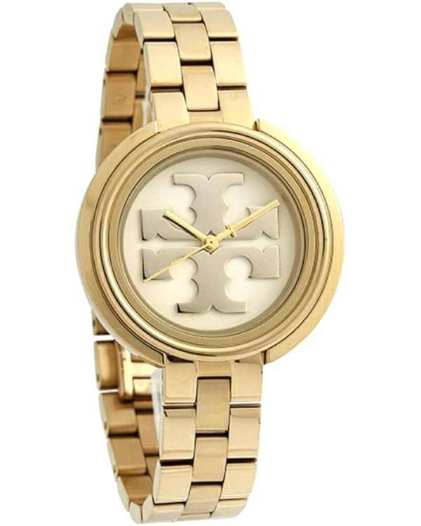 Tory Burch TBW6208 Miller Womens Gold Dress Watch, White Logo Dial, Stainless Steel Band | Amazon (US)