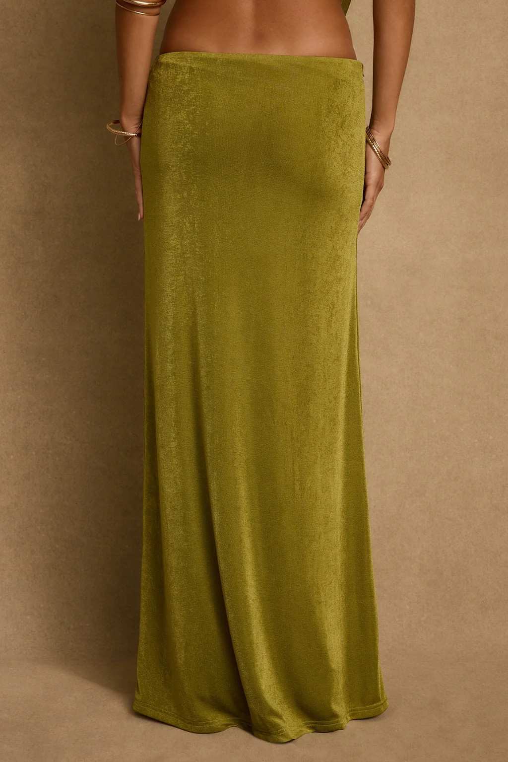 Eliana Chartreuse Maxi Skirt | 12th Tribe