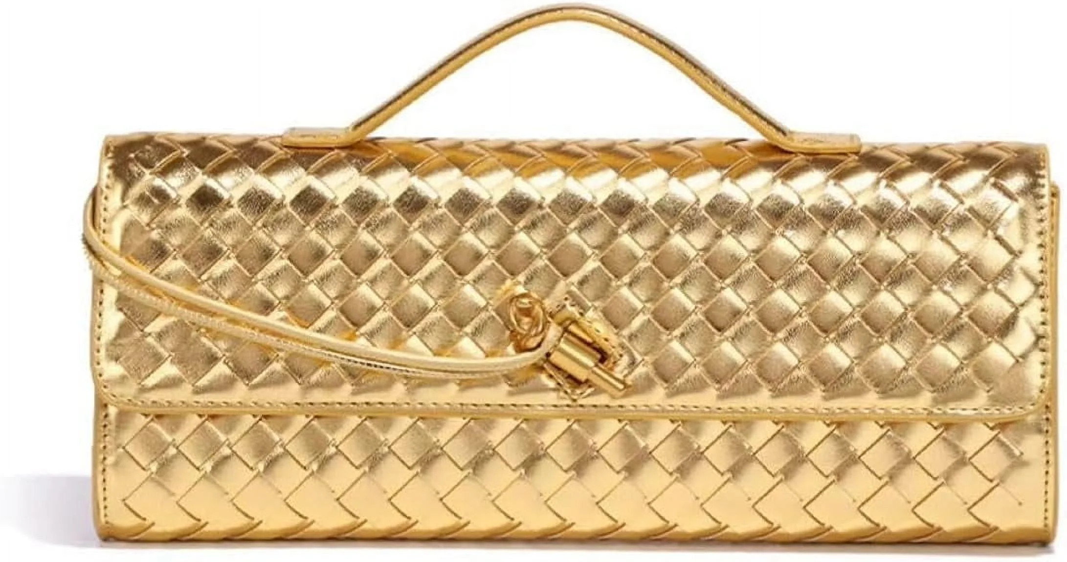 Women's Handmade Woven Evening Bag Casual Leather Shoulder Handbag Casual Crossbody Bags with Det... | Walmart (US)