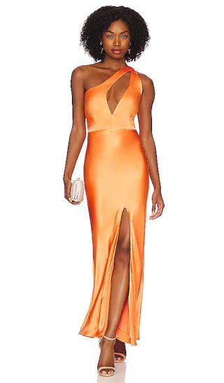 Ambroise One Shoulder Dress in Orange | Revolve Clothing (Global)