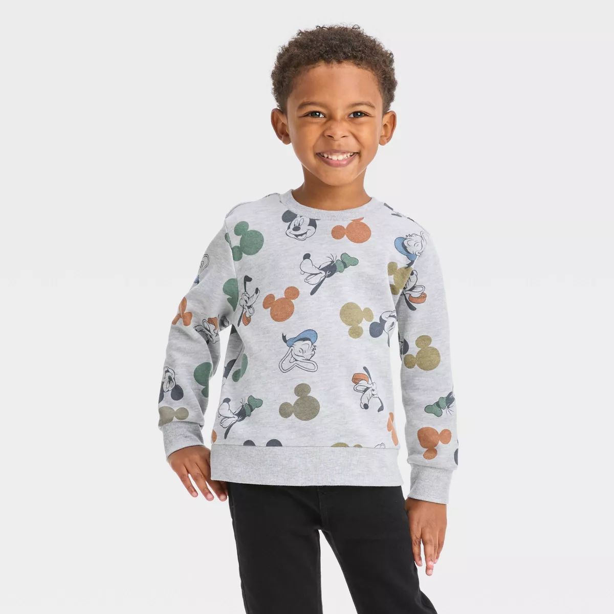 Toddler Boys' Disney Mickey Mouse Fleece Pullover Sweatshirt - Heather Gray | Target