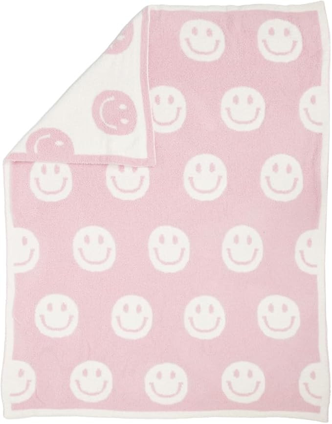 Smiley Face Throw Blanket - Unbelievably Soft - Reversible & Lightweight- 100% Polyester Microfib... | Amazon (US)