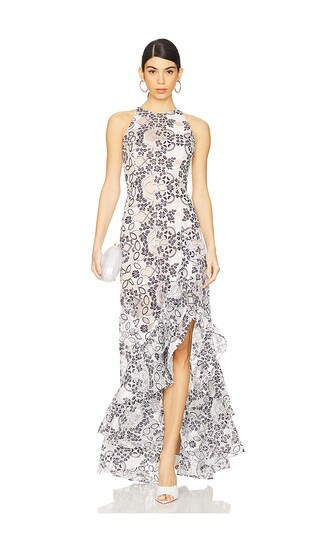 Bronx and Banco Sicilia Midi Dress in White,Navy. - size XS | Revolve Clothing (Global)