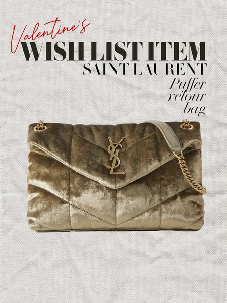 Dreamy velvet puffiness ☁️
Yves Saint Laurent | Designer bag | Valentine’s gift ideas | Olive green handbag | Chain 

#LTKover40 #LTKMostLoved #LTKGiftGuide
