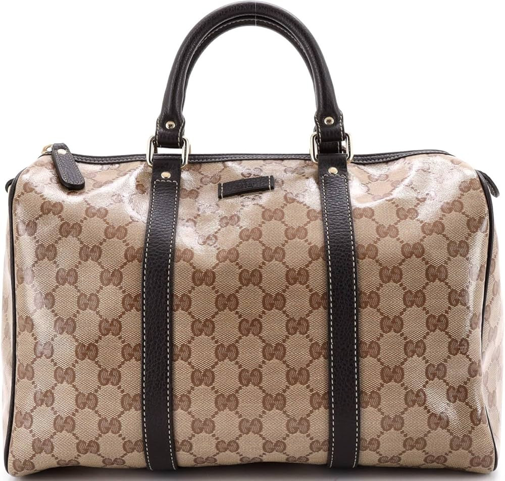 Amazon.com: Gucci, Pre-Loved Joy Boston Bag GG Coated Canvas Medium, Brown : Amazon Luxury | Amazon (US)