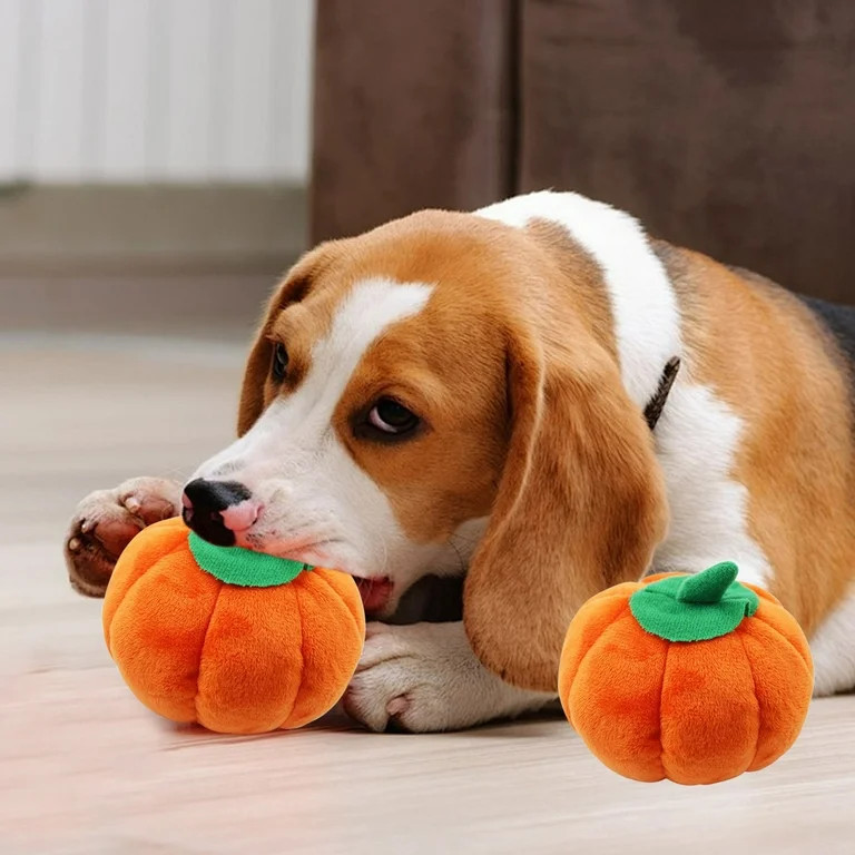 Ke1Clo 2PCS Halloween Dog Toys Pumpkin Interactive Dog Toys Chew Toys Pet Squeaky Toy Plush Cat P... | Walmart (US)