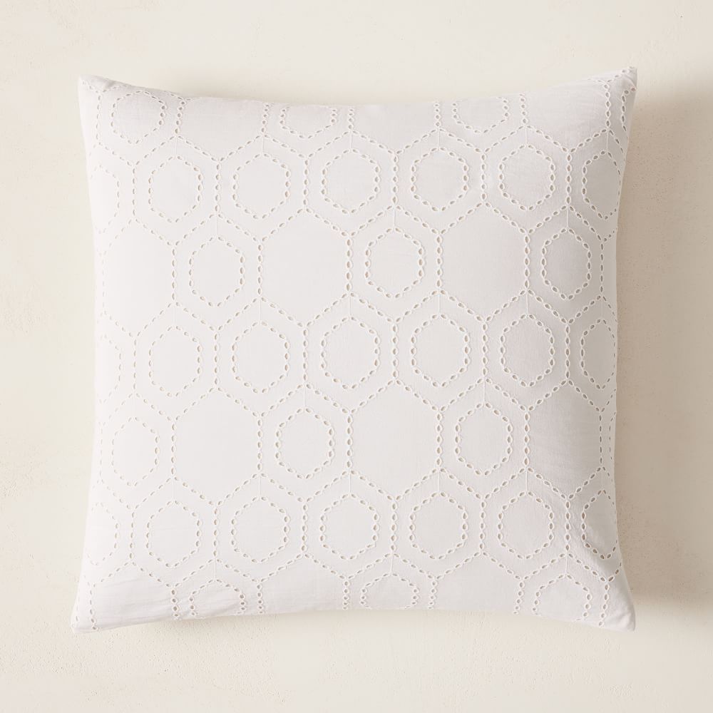 Organic Cotton Eyelet Pillow Cover | West Elm (US)