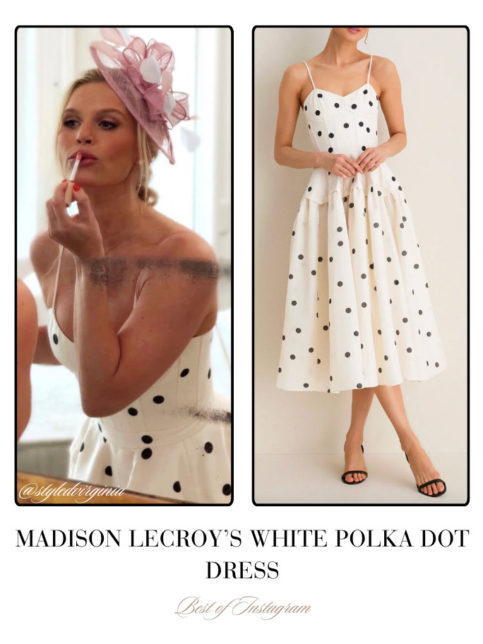 Madison LeCroy's White Polka Dot Dress 📸 + Styling: @styledvirginia 

 