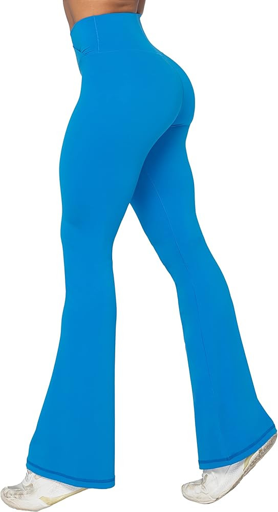 Sunzel Flare Leggings, Crossover Yoga Pants with Tummy Control, High-Waisted and Wide Leg | Amazon (US)