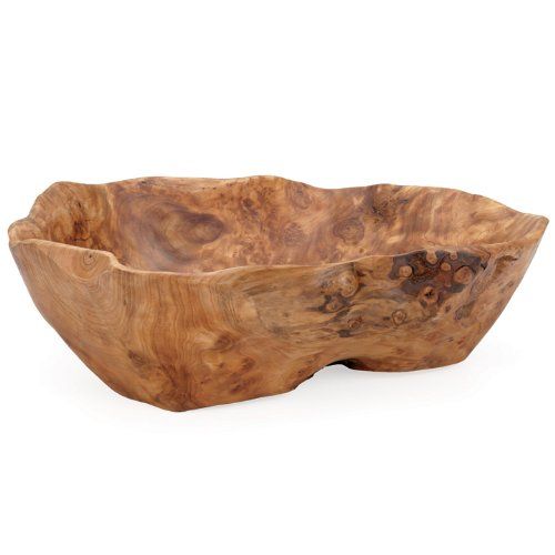 Torre & Tagus Costa Carved Wooden Bowl Rustic Classic Fruit Display for Dining Room Coffee Table Pre | Amazon (US)