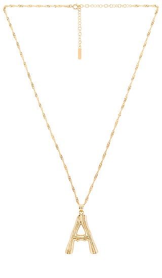 Natalie B Jewelry Initial A Necklace in Gold from Revolve.com | Revolve Clothing (Global)