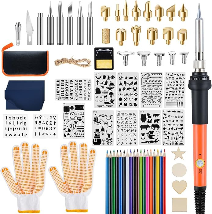 Ninonly 121pcs Wood Burning Tools kit with Gloves,Wood Burning Tool Set with Adjustable Temperatu... | Amazon (US)