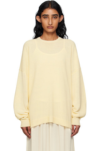 Yellow Basel Crewneck Sweater | SSENSE