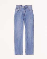 Ultra High Rise Ankle Straight Jean | Abercrombie & Fitch (US)