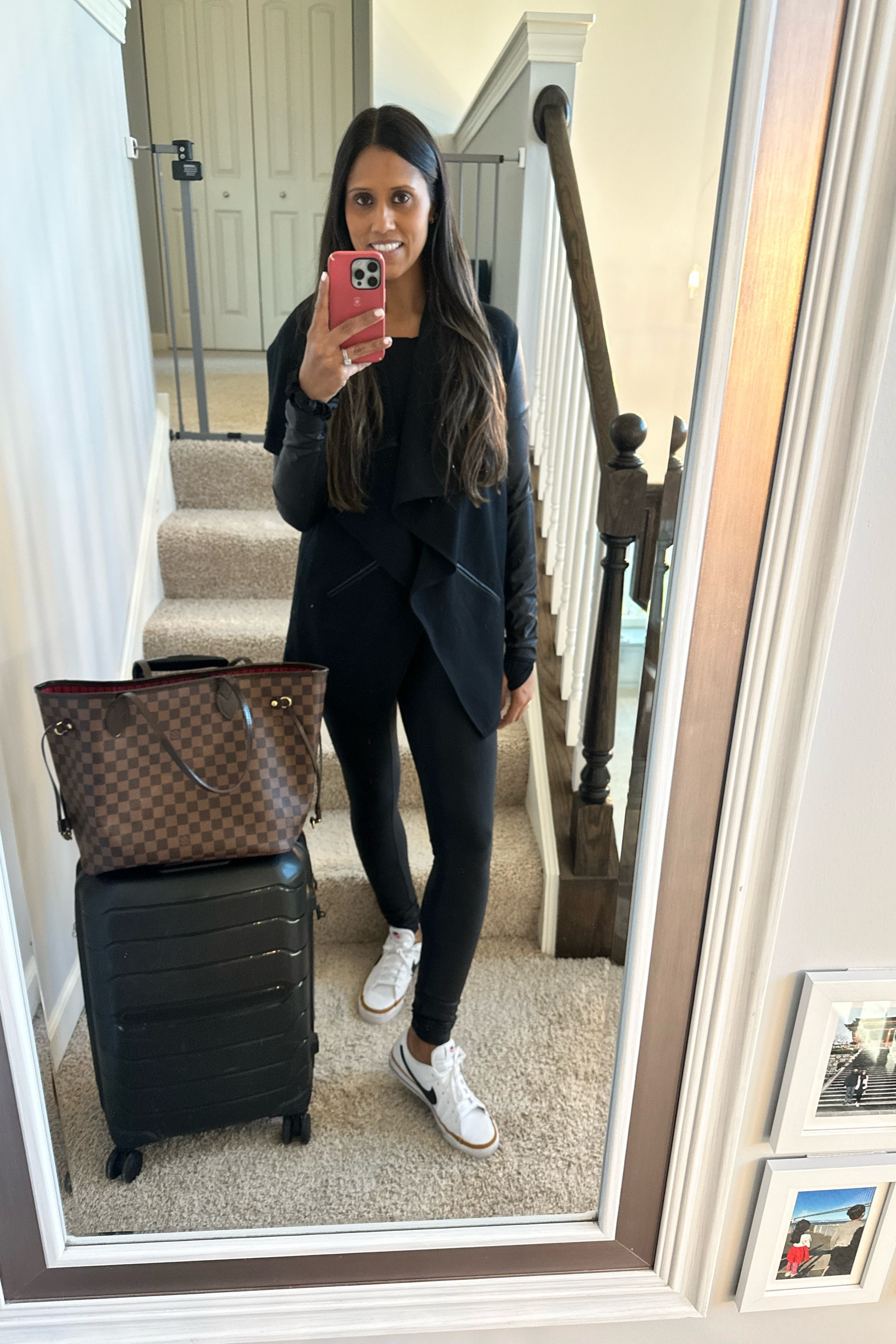 Blacks and browns and you can’t go wrong! These are the most comfortable tennis shoes and Spanx cardigan to stay warm on those flights 

#LTKfindsunder100 #LTKtravel #LTKSeasonal