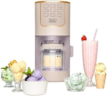 BLACK+DECKER Ice Cream Maker for Families & Kids – Make Protein, Keto & Dairy-Free Ice Cream, G... | Amazon (US)