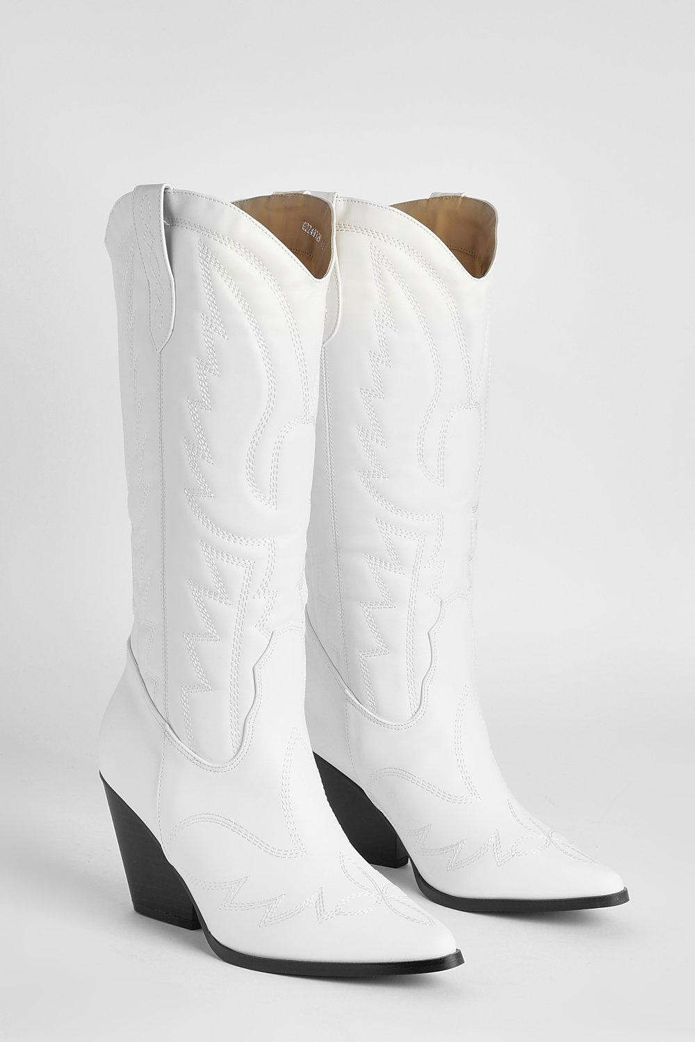 Knee High Western Cowboy Boots | Boohoo.com (UK & IE)