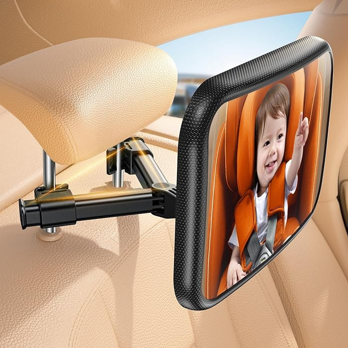 Lamicall Baby Car Mirror for Backseat - [2025 Safest Triangle Hook Clip] Acrylic Car Seat Mirror ... | Amazon (US)