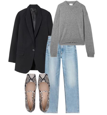 Grey sweater + other closet essentials looking fresh with a square toe flat by Gianvito Rossi .

#LTKstyletip #LTKshoecrush