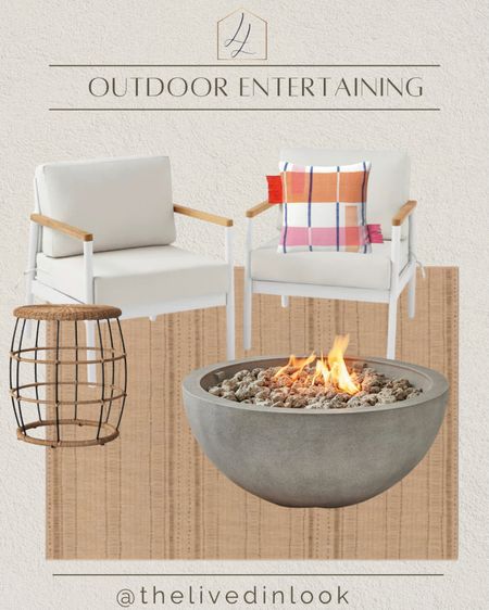 Outdoor entertaining pieces that your be excited to gather around this spring!

Outdoor furniture, patio furniture, outdoor decor, outdoor fire pit, outdoor rug, outdoor seating

#LTKMostLoved #LTKSeasonal #LTKhome
