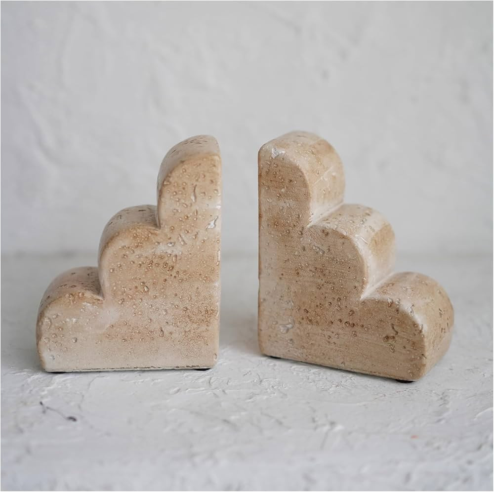 Chagoart Book Ends for Shelves-Concrete Heavy Duty Bookends-Book Stopper- Decorative Bookends for... | Amazon (US)