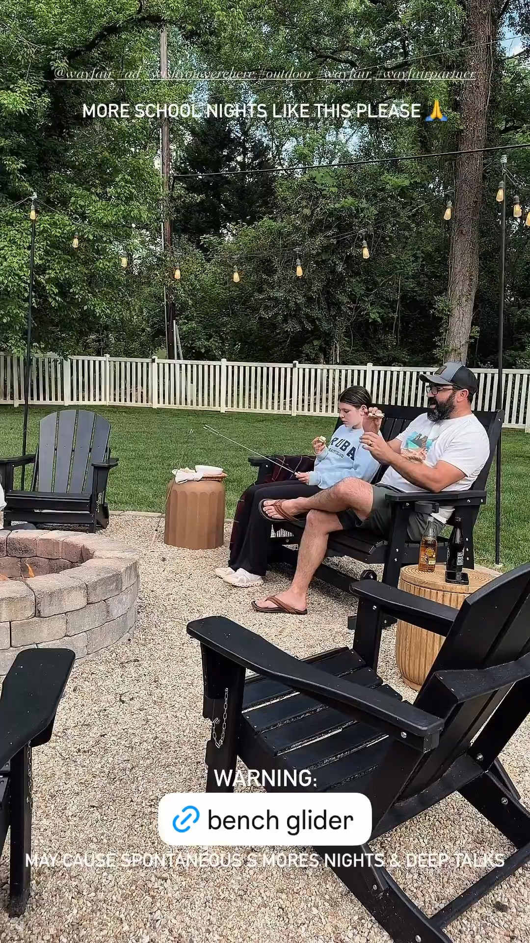 Loving our new swing! 

#swing #Adirondack #outdoorfurniture  

#LTKSeasonal