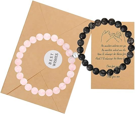 Sunssy Magnetic Couples Bracelets Mutual Attraction Beads Matching Bracelets Matte Agate Bracelet... | Amazon (US)